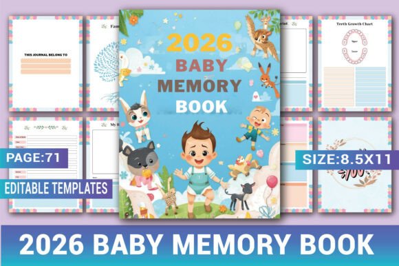 2026 Baby Memory Book – A Keepsake Planner for Baby’s First Year