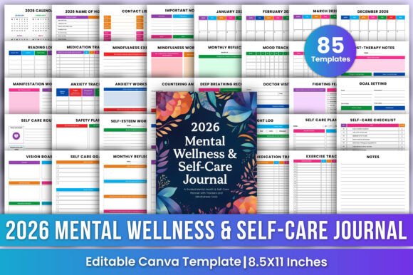 2026 Mental Wellness Self-Care Journal