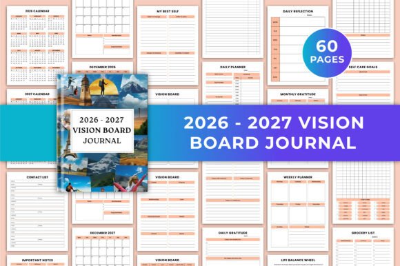 2026–2027 Vision Board Journal Canva: A Complete Template for Year-Round Goal Setting and Reflection