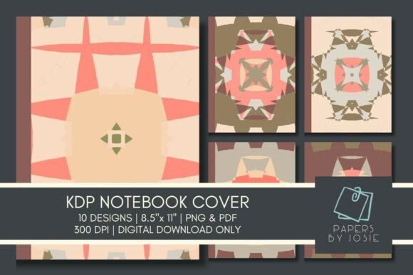 Abstract Pattern KDP Notebook Cover Designs for Your Business