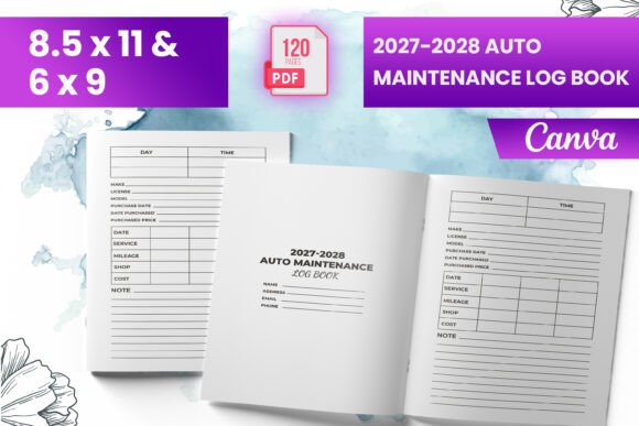 Auto Maintenance Log Book for KDP Creators 2027-2028