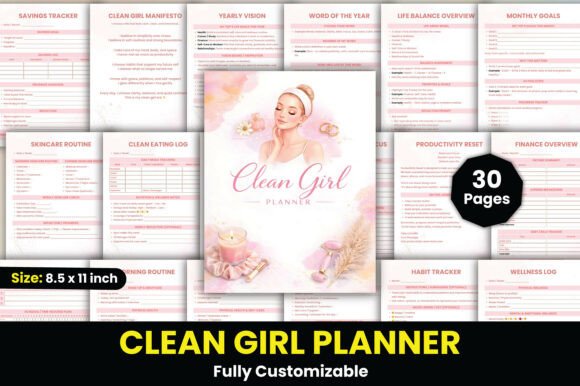 Clean Girl Planner Design for Modern Creatives