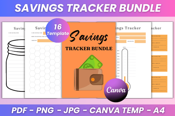 Master Your Financial Goals with the Savings Tracker Bundle KDP Interior