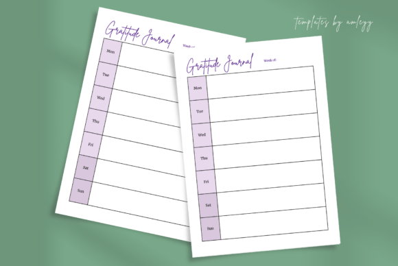 Minimal Weekly Gratitude Journal Planner