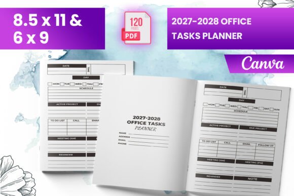 Streamlined 2027–2028 Office Tasks Planner KDP
