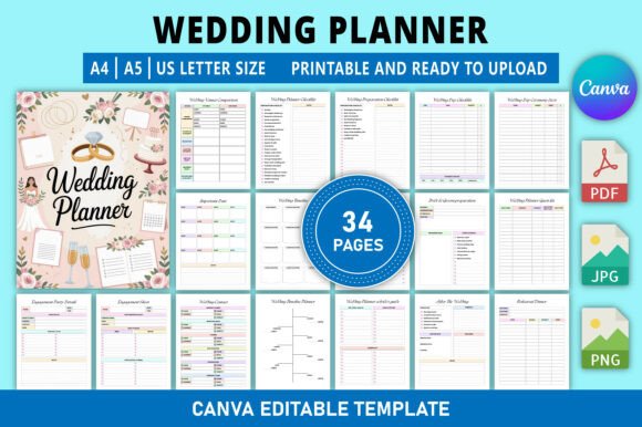 The Editable Wedding Planner KDP Interior: A System for Seamless Wedding Planning