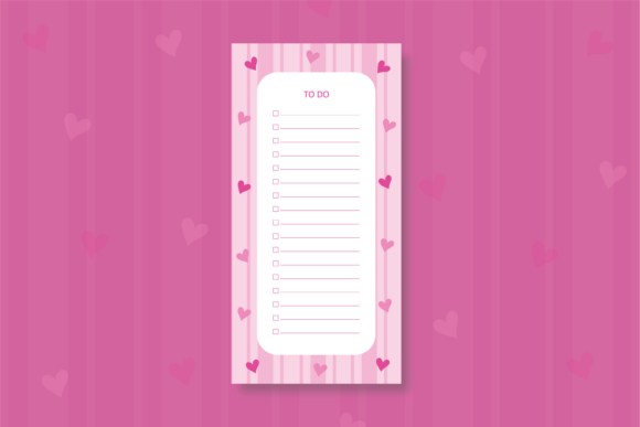 To Do List Template with Stripes Heart: A Practical Tool for Organized Living