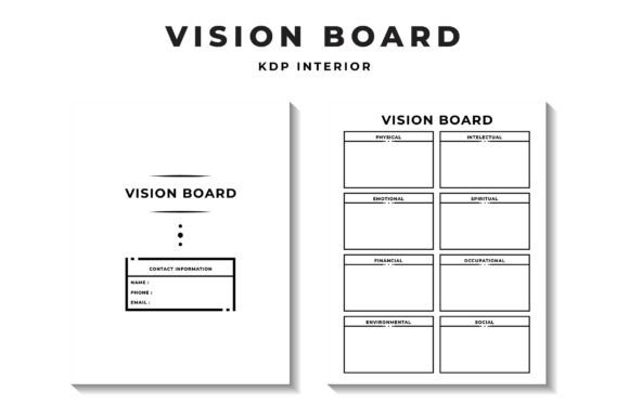 Vision Board Book - KDP Interior: Craft Your Path to Success with Intention and Clarity